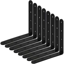 L Brackets Corner Bracket,90 Degree Steel Corner Brace- 8 Packs 4 mm Thick 6"...