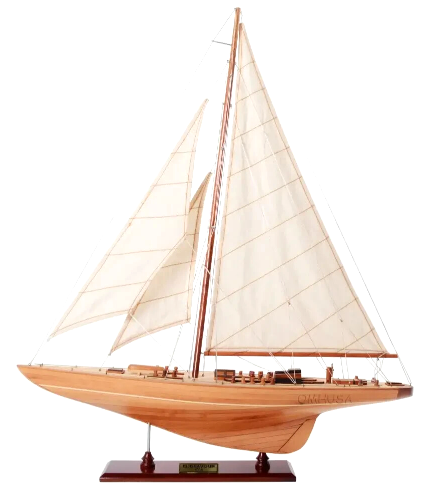 レアモデル・名器　THE VICE endeavor 152cm Endeavour America's Cup J Class Yacht Wood Model 24