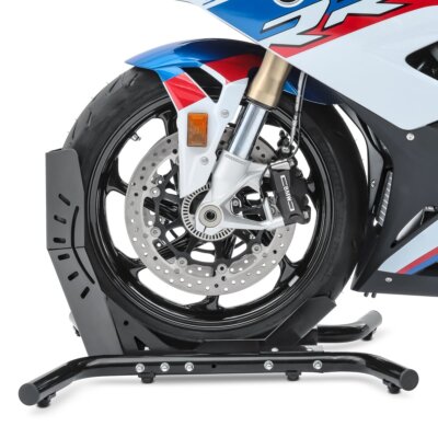 Motorcycle Front Wheel Chock Constands Easy Evo black Transport