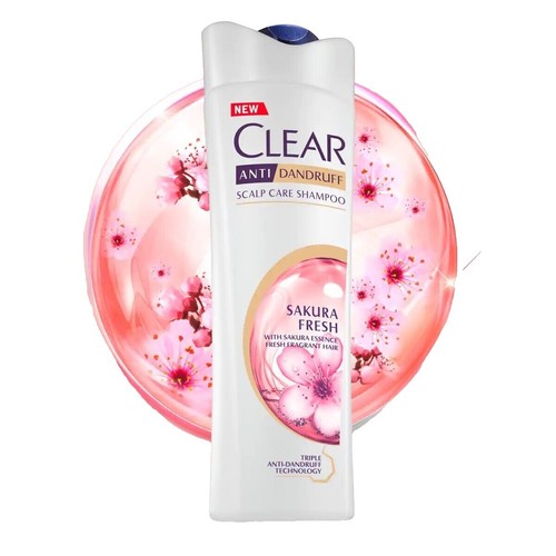 145 ml x 5 : CLEAR Sakura Fresh Anti-dandruff Shampoo With Sakura