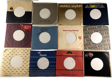 Nice Lot B of 100 Vintage 45 rpm 7" Company Sleeves 60's and 70's Vinyl Record