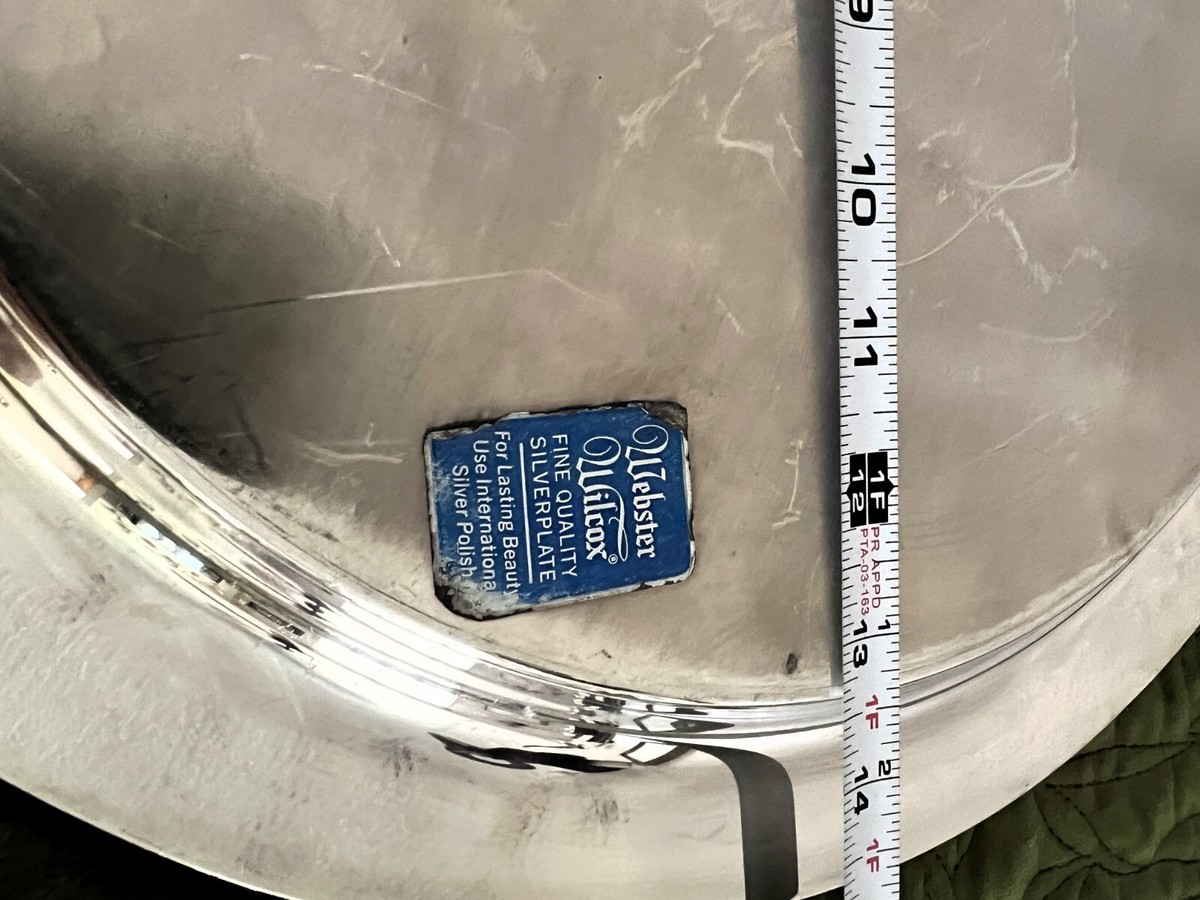 Original Webster Wilcox Round Silver-plated Serving Tray 15