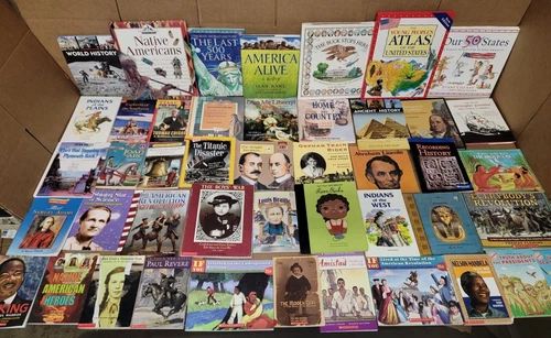 Lot of 10 Kids US History World Constitution Scholastic Child Books MIX UNSORTED
