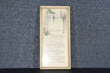 Framed Motto Crossing the Bar Nautical Sailing Home Poem Alfred Tennyson Antique