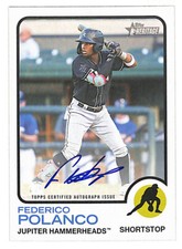 2022 Topps Heritage Minors Federico Polanco auto autograph card Marlins ID2