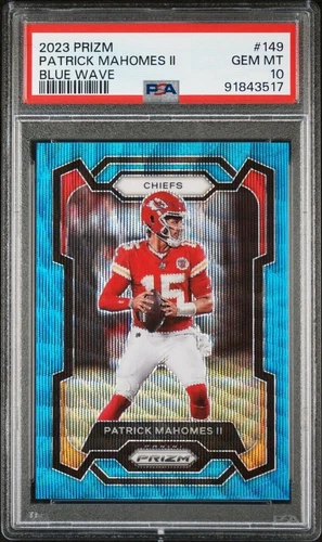 2023 Panini Prizm Patrick Mahomes II Blue Wave / 199 PSA 10 GEM MINT