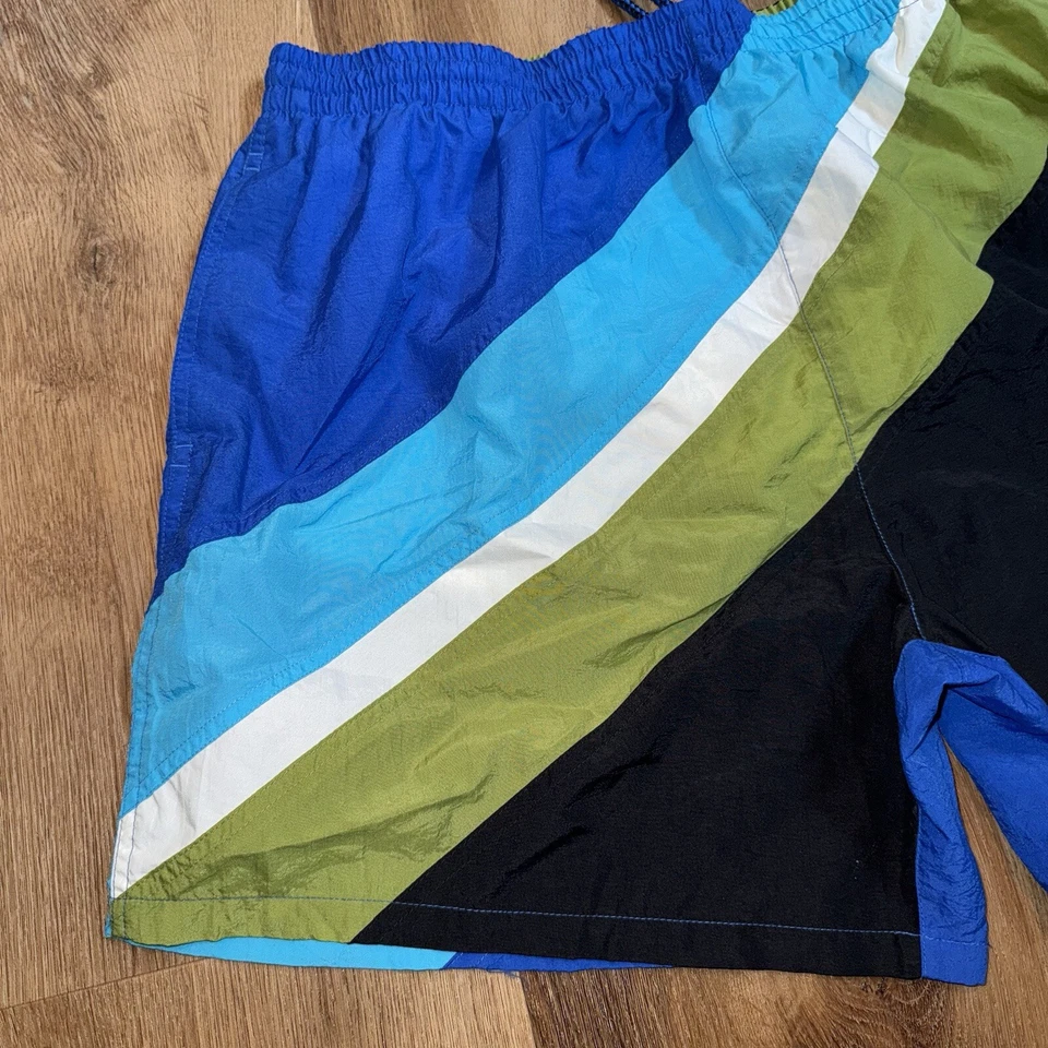 Vintage Swim Trunks Shorts Basic Edition Fresh Prince Colorblock Festival Men XL - Image 3 of 4
