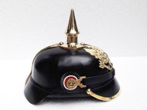 Leather German Pickelhaube Helmet Prussian Helmet WW1 helmet Vintage Handmade