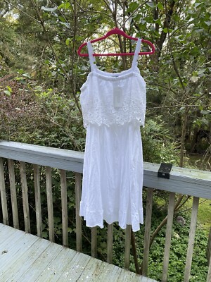 cold shoulder crochet dress NWT BloomChic White Crochet Trim Cold Shoulder Dress Size 1X (14-16)