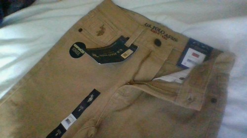 NWT! US Polo Assn Boys Size 8 Straight Twill Pant Reinforced Knee 5-Pocket Tan - Picture 8 of 15