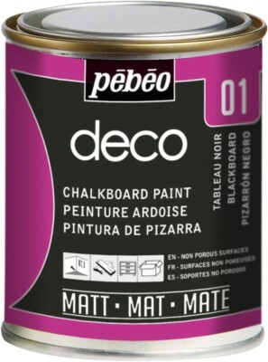 Pebeo Deco Schwarz Tafel Malen für Möbel, Wände, Handwerk, Kunst 250ml