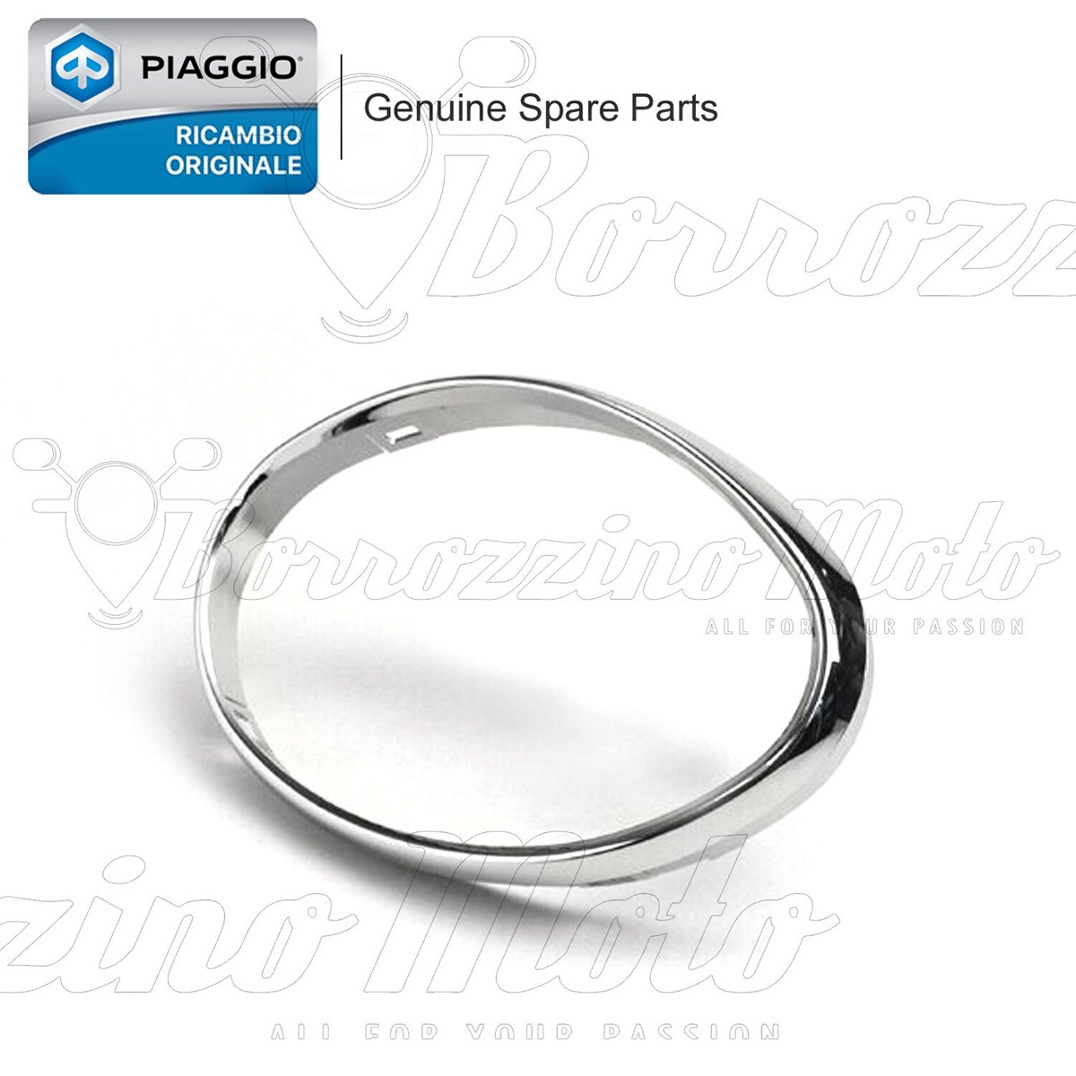 Faro Ricambi Vespa Et2 CORNICE CROMATA FARO FANALE ANTERIORE