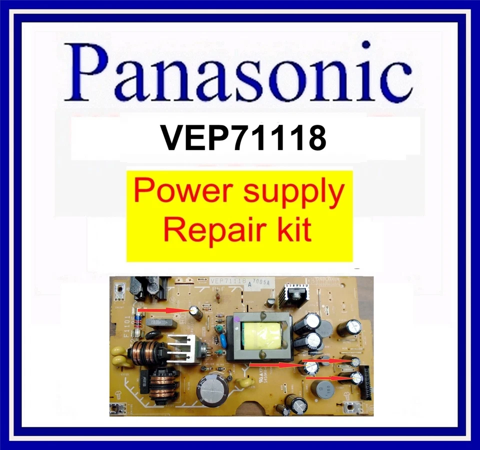 Reparatursatz für Panasonic VEP71118 Netzteilplatine, Netzteil Panel