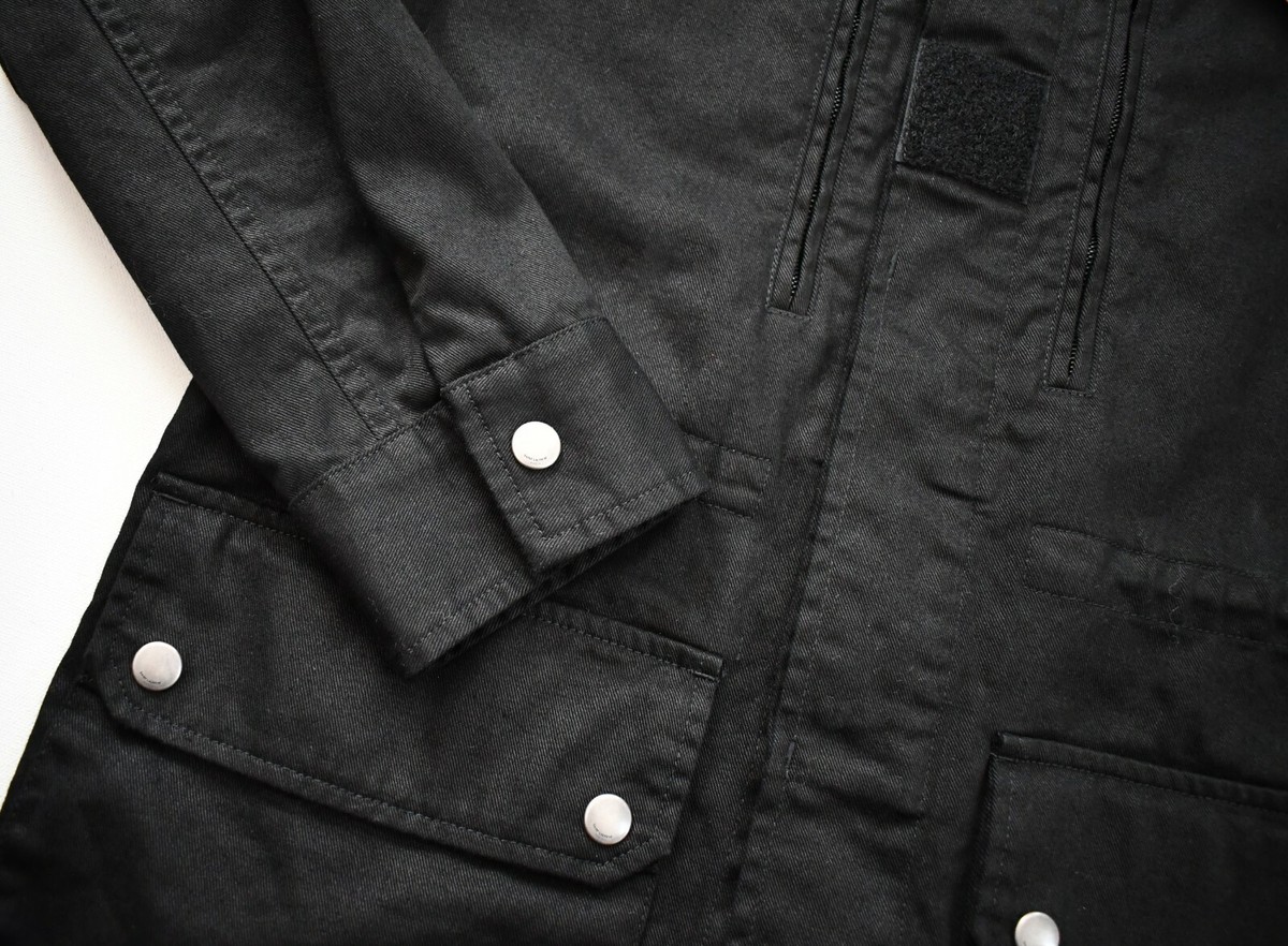 $2300 🆕️ SAINT LAURENT GLITTER LOGO PATCH Black MILITARY