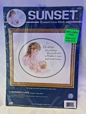 Sunset Kit #13723 "A Mother's Love" Cross Stitch RARE Dimensions New 2005