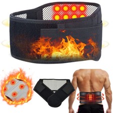 Back Support Brace Lumbar Magnetic Self Heating Waist Belt Therapy Pain Relief