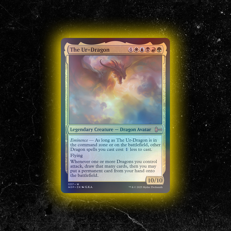FOIL - The Ur-Dragon - Custom Magic: The Gathering Card - High-Quality