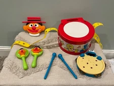 Jim Henson Sesame Street Vintage 1992 Kids Musical Instruments Drum Set