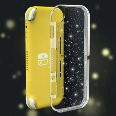 Nintendo Switch Lite Glitter Silicone Case - Transparent Protective Bumper Cover