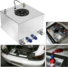 15 GALLON POLISHED ALUMINUM RACE DRIFT FUEL CELL TANK WITH LEVEL SENDER 