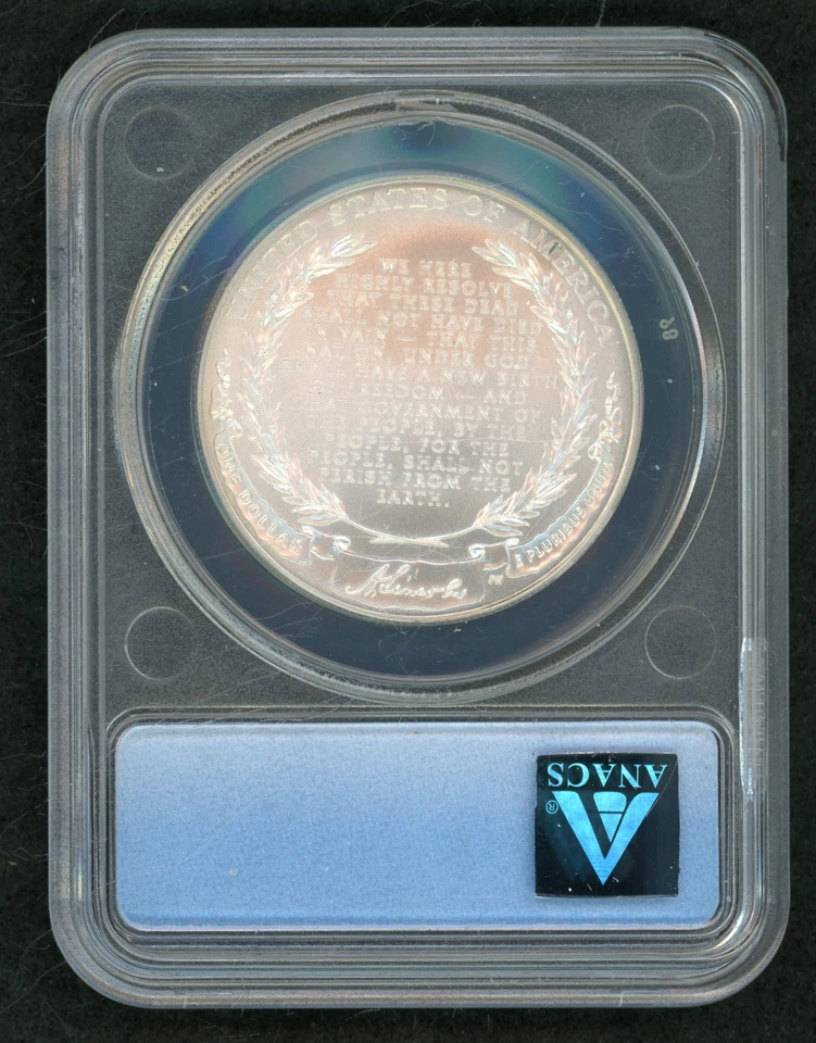 2009-P Silver Dollar Lincoln Commemorative ANACS MS70 - Image 2 of 2