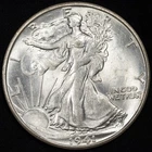 1941-S Walking Liberty Silver Half Dollar Uncirculated BU