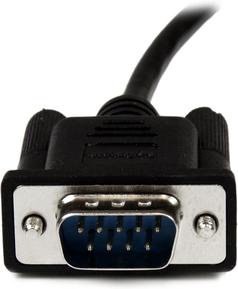 StarTech.com 1 m Black DB9 RS232 Serial Null Modem Cable F/M, DB9 Male to Female - Image 2 of 4