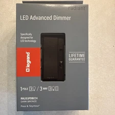 Legrand Radiant LED Advanced Dimmer Dark Bronze 1-Pole 3-Way 150W 15A 120V