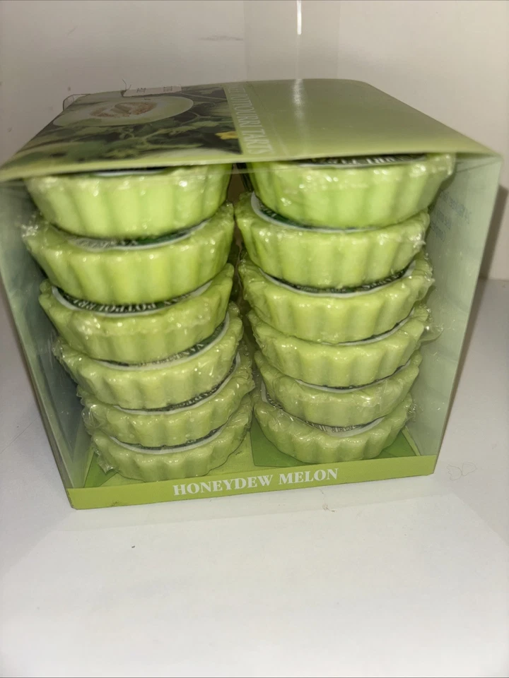 LOT OF 24 Yankee Candle HONEYDEW MELON Fruit Tarts Wax Melts RARE NEW Retired - Image 2 of 4