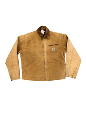Vintage Carhartt J01 BRN Detroit Jacket Blanket Lined USA Made Workwear 42 Regul