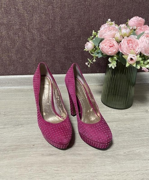Women BCBGeneration Heels Pink Synthetic Suede 38