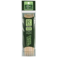 Clover Takumi Bamboo Double Point Knitting Needles 7" 5/Pkg-Size 11/8mm, 3015-11
