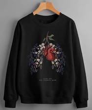 Florence and the Machine Sweatshir Trendy Floral Heart Graphic Sweatshirt