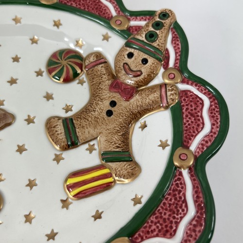 Christmas Fritz And Floyd Gingerbread Serving Cookie Platter For Santa 9 1/2/8” - Picture 3 of 11