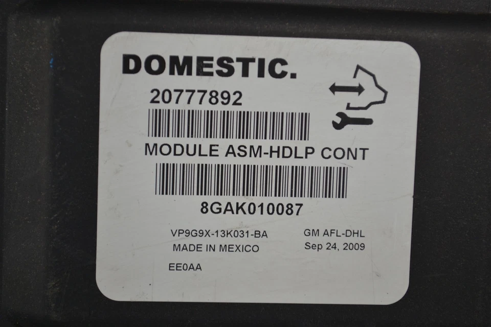 20777892 CADILLAC CTS 2010-15 MÓDULO DE CONTROL DE FAROS OEM 1J9 132 B7 Foto 3 de 4