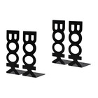 Set of 2 Book Shelf Holder Holders for Shelves Retro Bookends Organiser