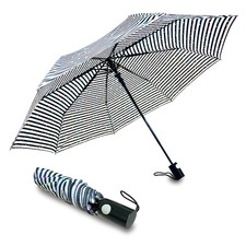 Automatic Compact Mini Travel Rain Umbrella with Striped Design