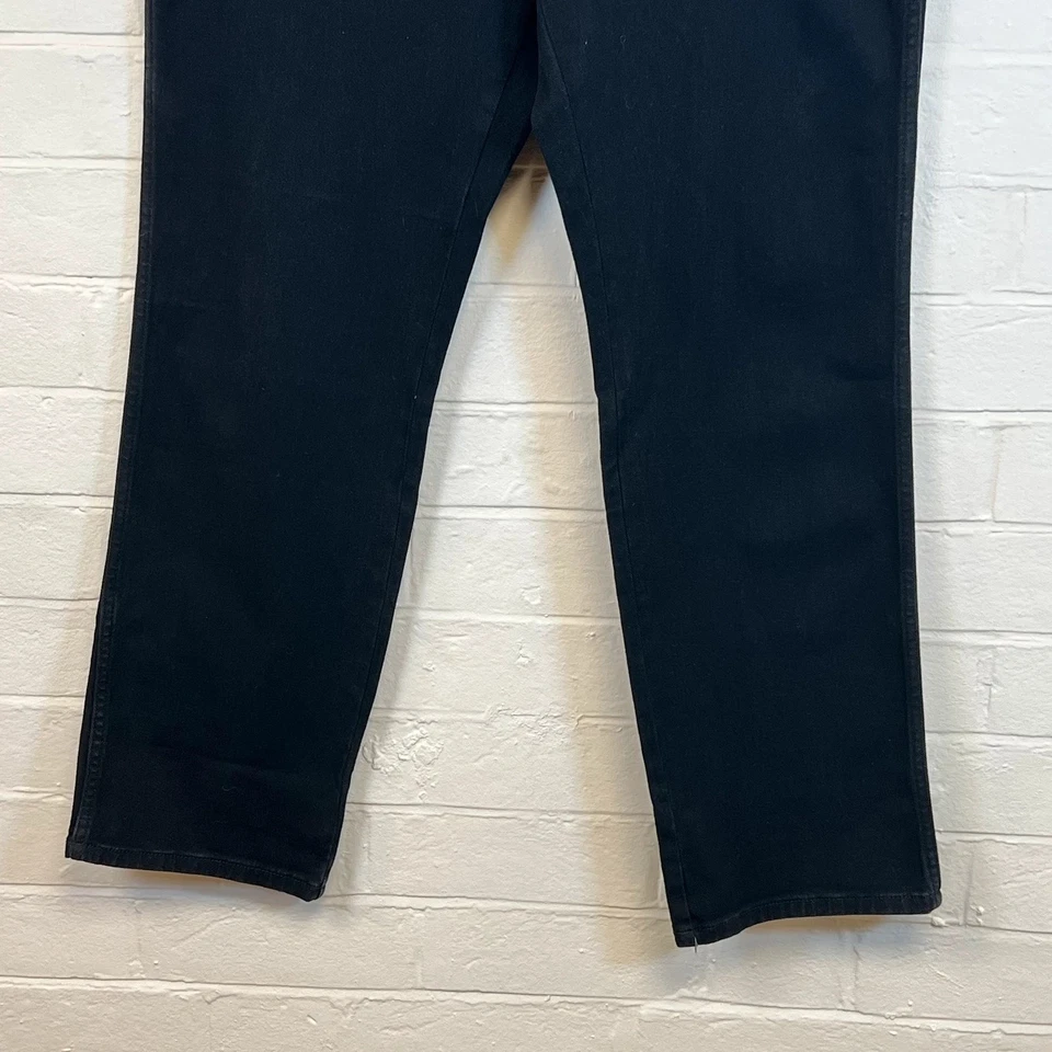 Pantalones de mezclilla negros de pierna recta Wrangler Texas para hombre talla W40 L34 Foto 3 de 4