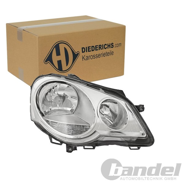 Diederichs Halogen Scheinwerfer Mit Lwr-Motor Chrom Rechts FüR VW Polo | 2205184-image