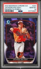 Jackson Holliday 2023 Bowman Chrome Prospects Sapphire #227 Purple /25 PSA 10