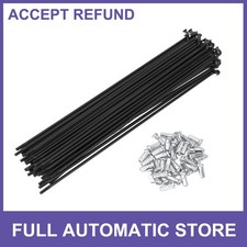 36 Set 12G Bicycle Spokes 210mm Bike Wheel Spokes 45 Steel Black