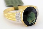 GENUINE  2.84 Cts TSAVORITE & DIAMOND RING 10K GOLD - Free Certificate Appraisal — photo 2