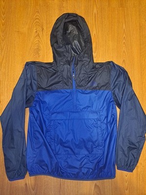 The North Face Rain Jacket Mens Large Blue Hoodie Windwall