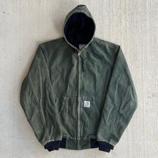 Carhartt green active hooded work wear jacket