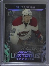 2017-18 SPx UD Black Lustrous Rookies 51/175 Nikita Scherbak #LR-NS Auto 2t9