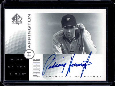 Padraig Harrington Auto 2001 SP Authentic Sign of the Times Autogramm Open Champ