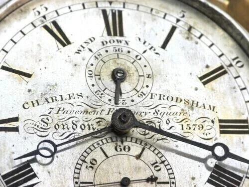 RELOJ DE CUBIERTA FUSIBLE CRONÓMETRO MARINO CHARLES FRODSHAM LONDRES ANTIGUO RARO TEMPRANO Foto 3 de 4
