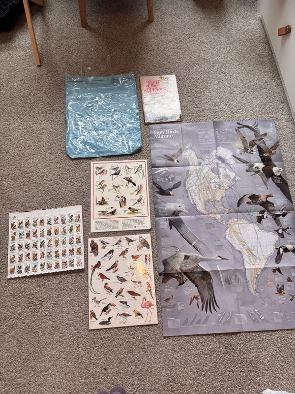 Vintage 1970 1980 Bird Stamps Book Sticker