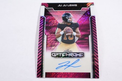 Ju Ju Lewis 2025 Leaf Optichrome Pink Shimmer AUTO 2/8 - Item #3484A