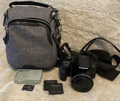 Canon PowerShot SX530 HS Digital Camera 50X Zoom 16.0 MP Charger Bag USB Battery